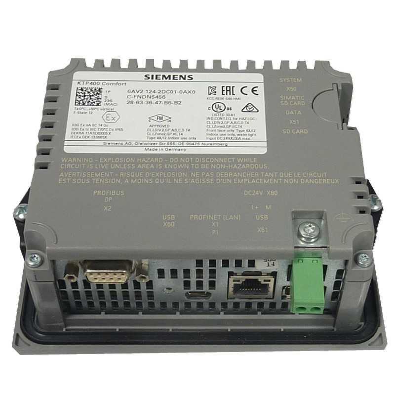 4 inch Siemens SIMATIC HMI KTP400 Comfort Panel Touch Screen 6AV2124-2DC01-0AX0