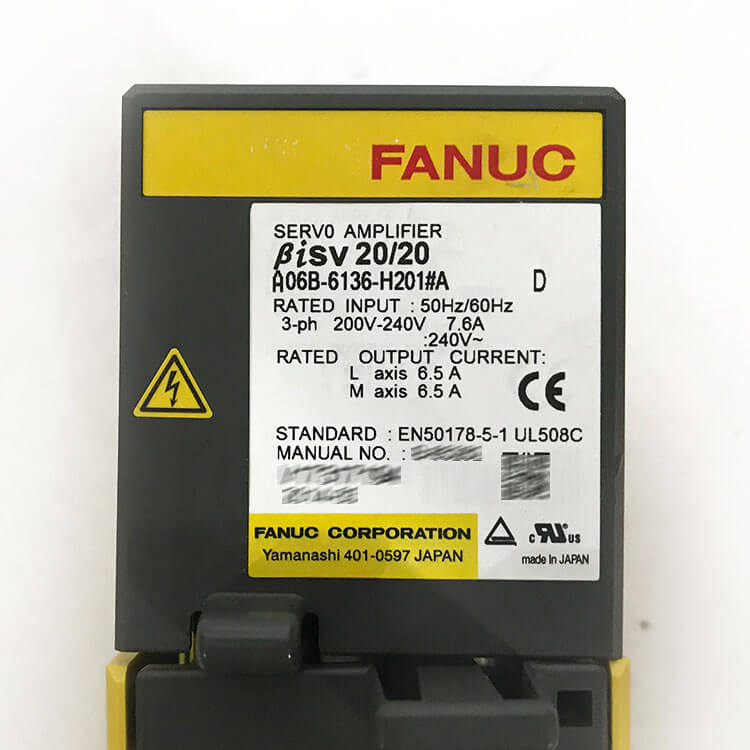 Fanuc Servo Amplifier Drive Module A06B-6136-H201