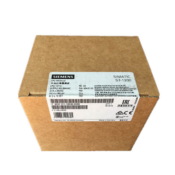 Processador central 1211C 6ES7211-1BE40-0XB0 6ES7211-1AE40-0XB0 dos PLCs de Siemens S7-1200
