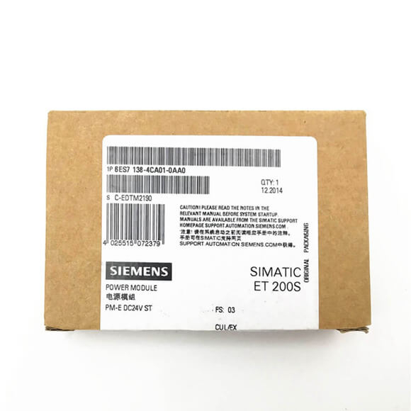 Automates Siemens SIMATIC DP, modules d'alimentation PM-E ​​pour ET 200S 6ES7138-4CA01-0AA0