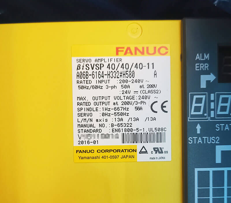 Beta iSVSP 40/40/40-11Fanuc servo amplifier A06B-6164-H332#H580