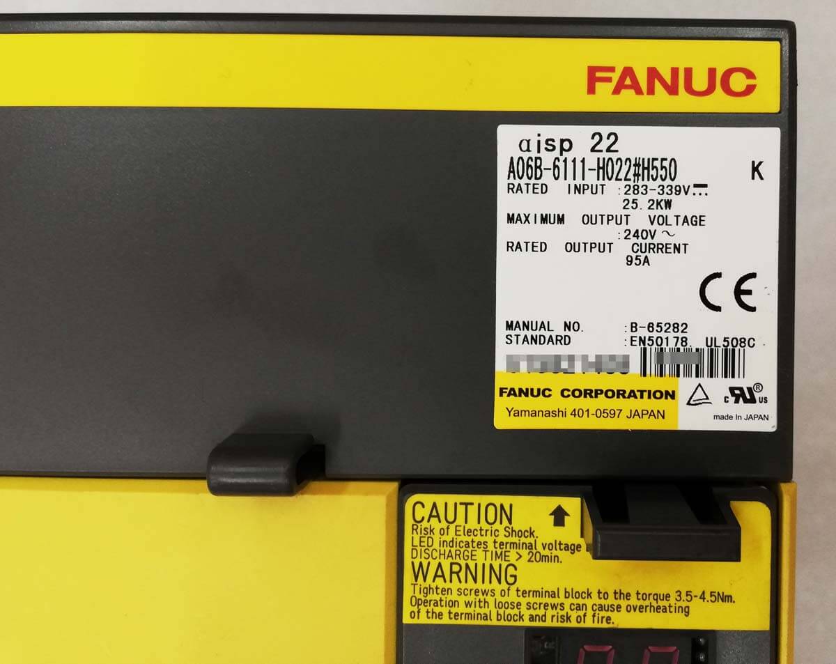 Fanuc Spindle Amplifier Drive Module A06B-6111-H022#H550