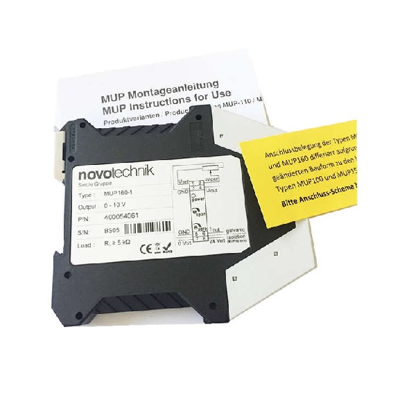 Acondicionadores de señal Novotechnik para medición de posición MUP160