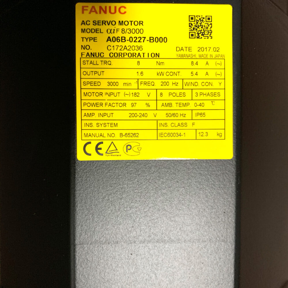 Fanuc AC servo motor A06B-2223-B100 A06B-2223-B101 A06B-2223-B102