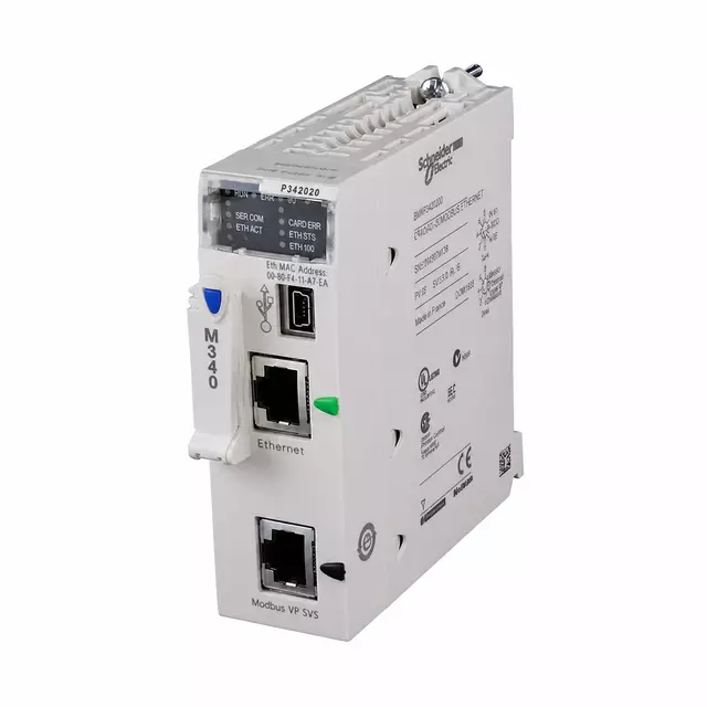 Schneider Electric BMXP342020 Modicon M340 CPU 340-20, Ethernet, CANopen, USB