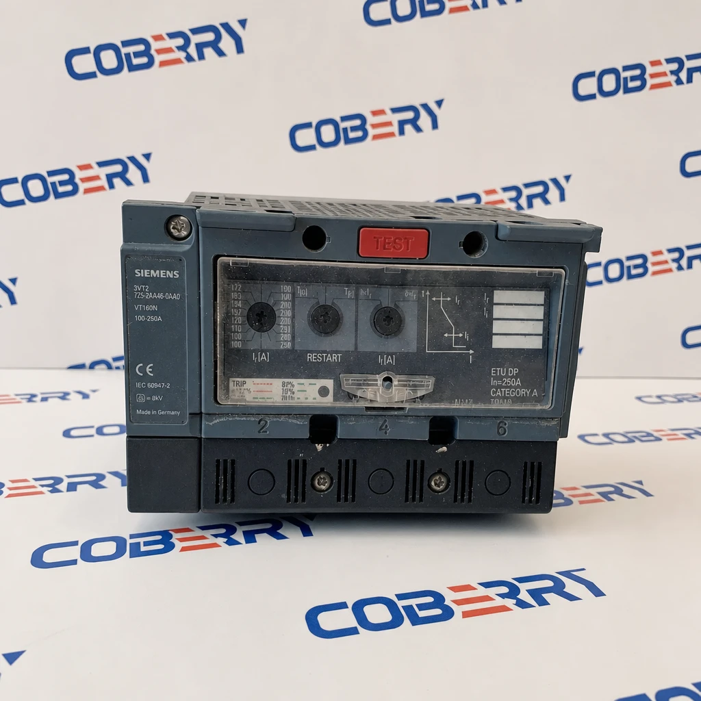 Siemens SENTRON 3VT2725-2AA46-0AA0 Molded Case Circuit Breaker (MCCB) with 3VT9225 Accessories