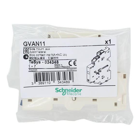 Schneider TeSys GV2 & GV3 auxiliary contact 1 NO+1 NO GVAD1001 GVAD1010