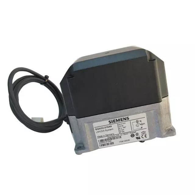 Siemens SQM33.511A9 SQM33 Series Burner Damper Actuator, 3Nm, 24V AC/DC, 15-60s/90&deg;