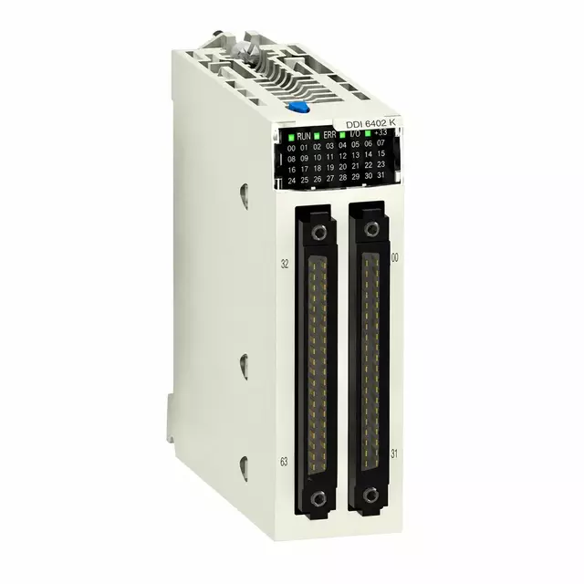 Schneider Electric BMXDDI6402K Modicon X80 Discrete Input Module, 64 Inputs, 24V DC, Positive Logic