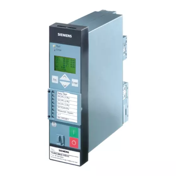 Siemens 7SJ8041-5EB96-1FBO/LOR SIPROTEC 7SJ80 Multifunction Protection Relay